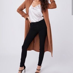 Paige skyline skinny in black shadow
